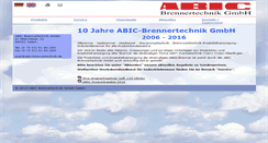 Desktop Screenshot of abic-brennertechnik.de